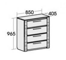 Комод для спальни Элана 850, цвет Бодега белая
