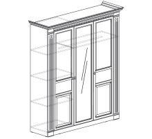 Трехдверный шкаф для одежды Лючия 180 светлый